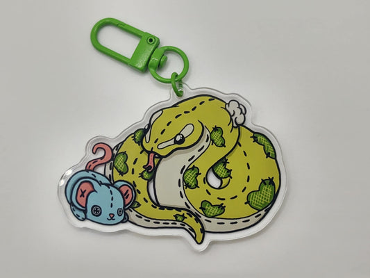 Stitched Ball Python Keychain