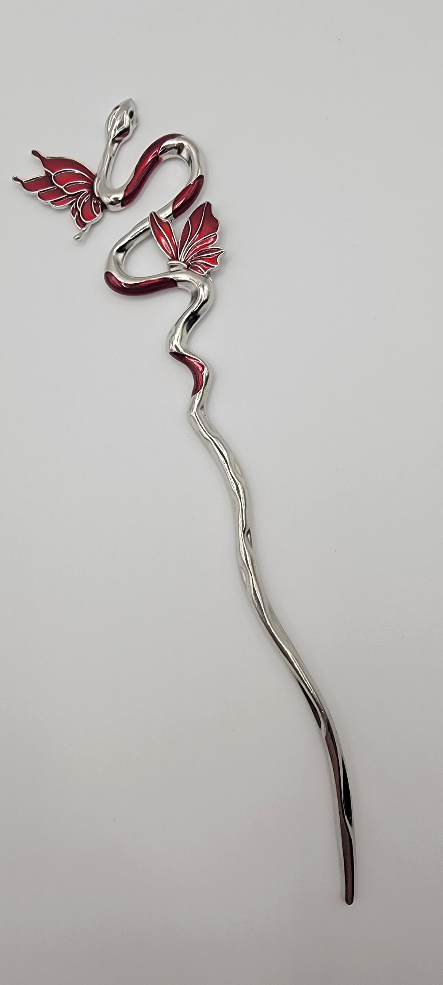 Snake & Butterflies Hair Pin