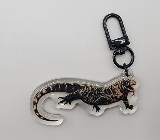 Realistic Tegu Keychain