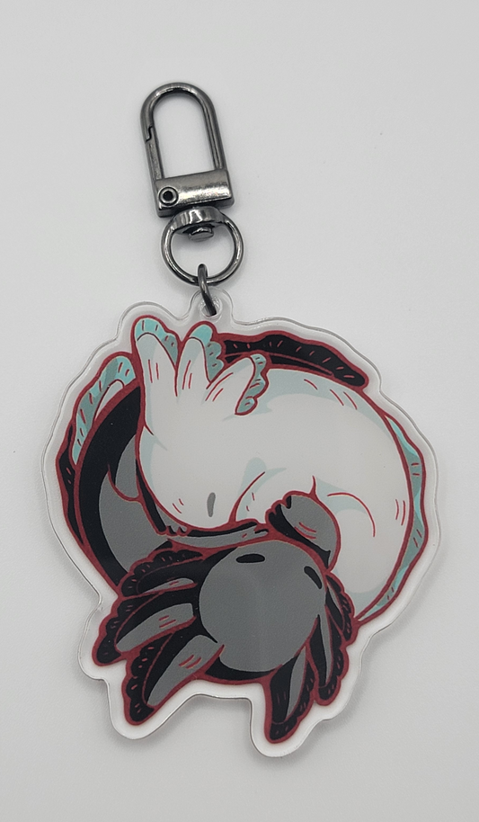 Axolotl Ying-Yang Keychain